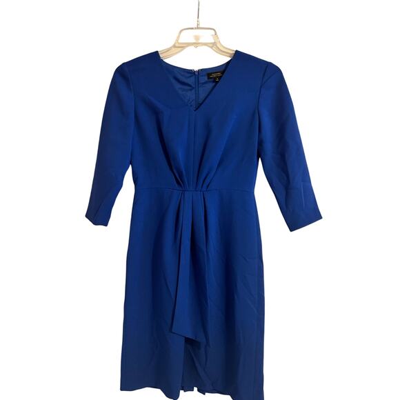 Tahari Arthur S. Levine Blue Sheath Dress – Size 4 - Picture 1 of 16